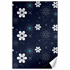 Flowers Pattern Pattern Flower Texture Canvas 24  X 36 