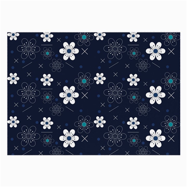 Flowers Pattern Pattern Flower Texture Large Glasses Cloth (2 Sides)