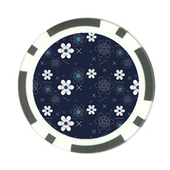 Flowers Pattern Pattern Flower Texture Poker Chip Card Guard (10 Pack)