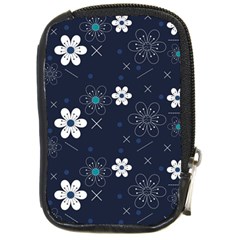 Flowers Pattern Pattern Flower Texture Compact Camera Leather Case