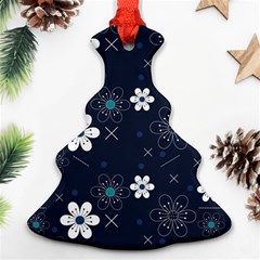 Flowers Pattern Pattern Flower Texture Ornament (christmas Tree) 