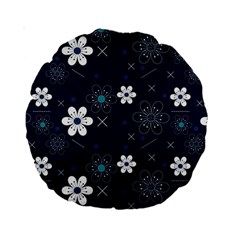 Flowers Pattern Pattern Flower Texture Standard 15  Premium Round Cushions by Jancukart