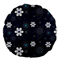 Flowers Pattern Pattern Flower Texture Large 18  Premium Round Cushions