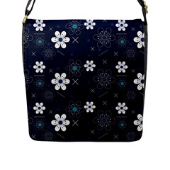 Flowers Pattern Pattern Flower Texture Flap Closure Messenger Bag (l) by Jancukart