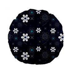 Flowers Pattern Pattern Flower Texture Standard 15  Premium Flano Round Cushions