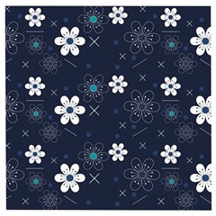 Flowers Pattern Pattern Flower Texture Wooden Puzzle Square by Jancukart