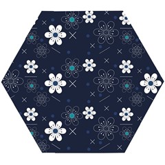 Flowers Pattern Pattern Flower Texture Wooden Puzzle Hexagon by Jancukart