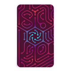 Circuit Hexagonal Geometric Pattern Background Purple Memory Card Reader (rectangular)