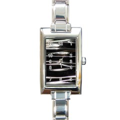 Water Lake Water Surface Reflection Nature Rectangle Italian Charm Watch by Jancukart