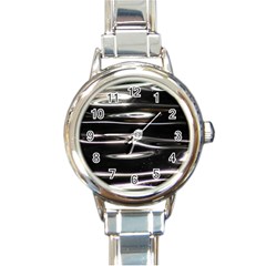 Water Lake Water Surface Reflection Nature Round Italian Charm Watch by Jancukart