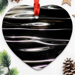 Water Lake Water Surface Reflection Nature Ornament (heart)