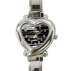 Water Lake Water Surface Reflection Nature Heart Italian Charm Watch by Jancukart