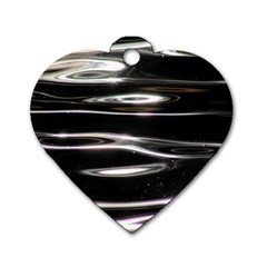 Water Lake Water Surface Reflection Nature Dog Tag Heart (one Side)