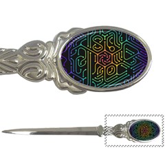 Circuit Hexagonal Geometric Pattern Background Pattern Letter Opener