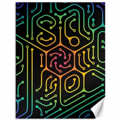 Circuit Hexagonal Geometric Pattern Background Pattern Canvas 18  X 24 