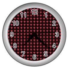 Arrow Pentagon Desktop Wallpaper Geometric Pattern Wall Clock (silver)