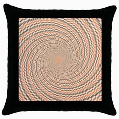 Background Spiral Abstract Template Swirl Whirl Throw Pillow Case (black) by Jancukart