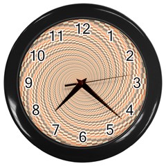 Background Spiral Abstract Template Swirl Whirl Wall Clock (black)