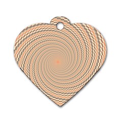 Background Spiral Abstract Template Swirl Whirl Dog Tag Heart (One Side)