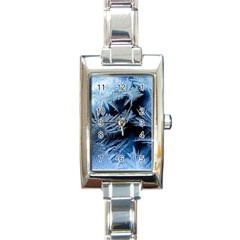 Pattern Frosty Frost Glass Rectangle Italian Charm Watch by Jancukart