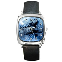 Pattern Frosty Frost Glass Square Metal Watch by Jancukart