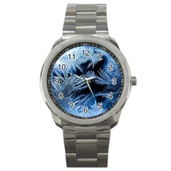 Pattern Frosty Frost Glass Sport Metal Watch by Jancukart