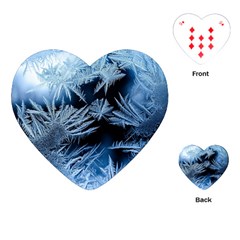 Pattern Frosty Frost Glass Playing Cards Single Design (heart)