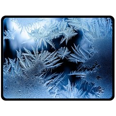 Pattern Frosty Frost Glass Two Sides Fleece Blanket (large) by Jancukart