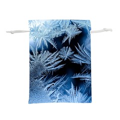 Pattern Frosty Frost Glass Lightweight Drawstring Pouch (l) by Jancukart