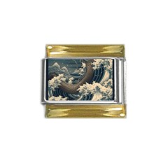 Sea Dragon Kanagawa Sea Monster Gold Trim Italian Charm (9mm) by Jancukart