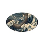 Sea Dragon Kanagawa Sea Monster Sticker (Oval) Front