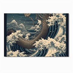 Sea Dragon Kanagawa Sea Monster Postcards 5  X 7  (pkg Of 10) by Jancukart