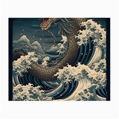 Sea Dragon Kanagawa Sea Monster Small Glasses Cloth