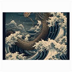 Sea Dragon Kanagawa Sea Monster Large Glasses Cloth