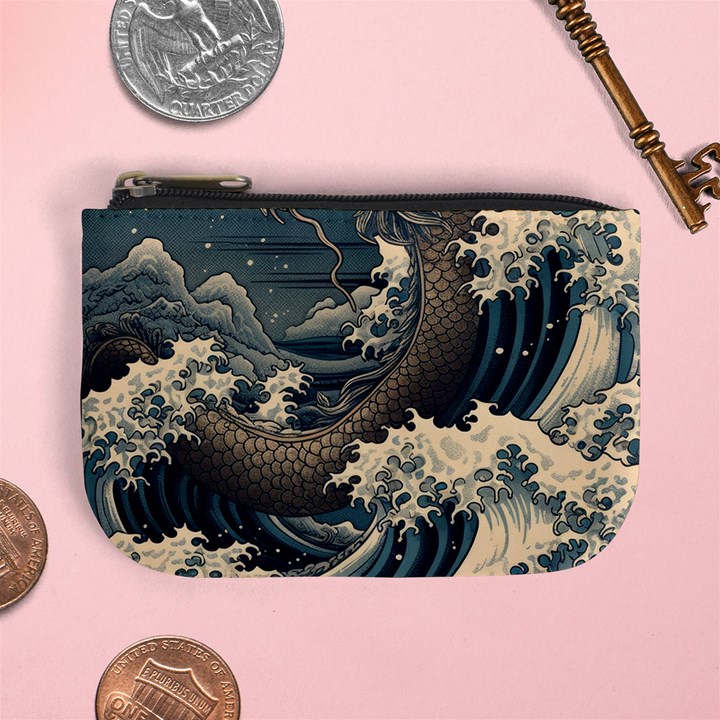 Sea Dragon Kanagawa Sea Monster Mini Coin Purse