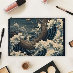 Sea Dragon Kanagawa Sea Monster Cosmetic Bag (large) by Jancukart