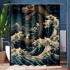 Sea Dragon Kanagawa Sea Monster Shower Curtain 60  X 72  (medium) 