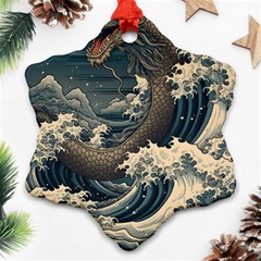 Sea Dragon Kanagawa Sea Monster Ornament (snowflake)