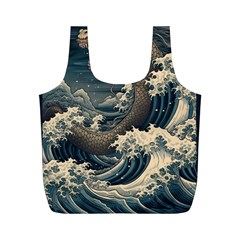 Sea Dragon Kanagawa Sea Monster Full Print Recycle Bag (m)