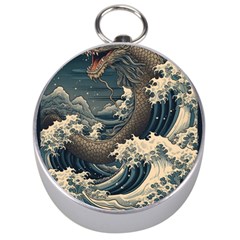 Sea Dragon Kanagawa Sea Monster Silver Compasses