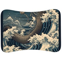 Sea Dragon Kanagawa Sea Monster Velour Seat Head Rest Cushion