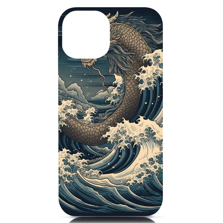 Sea Dragon Kanagawa Sea Monster iPhone 14 Black UV Print Case