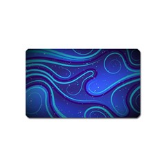 Spiral Shape Blue Abstract Magnet (name Card)