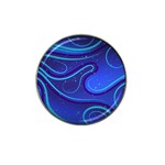 Spiral Shape Blue Abstract Hat Clip Ball Marker Front