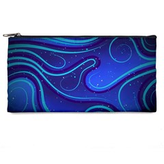 Spiral Shape Blue Abstract Pencil Case