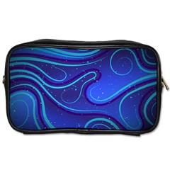 Spiral Shape Blue Abstract Toiletries Bag (two Sides)