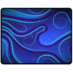 Spiral Shape Blue Abstract Fleece Blanket (medium)