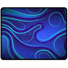 Spiral Shape Blue Abstract Two Sides Fleece Blanket (medium)