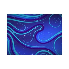 Spiral Shape Blue Abstract Premium Plush Fleece Blanket (mini) by Jancukart