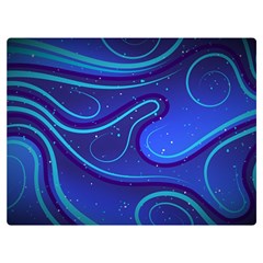 Spiral Shape Blue Abstract Premium Plush Fleece Blanket (extra Small) by Jancukart